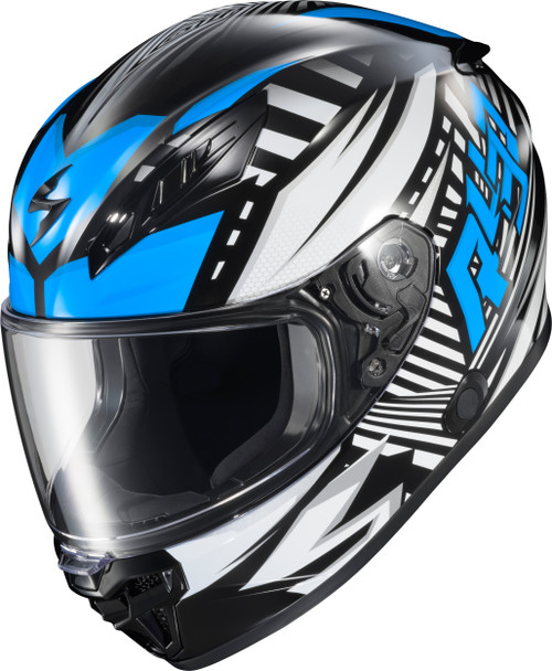 SCORPION EXO 43-1126 EXO-R430 FULL-FACE HELMET HEAD TRIP LIGHT BLUE XL