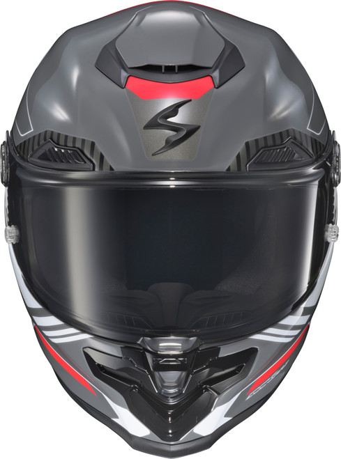 SCORPION EXO WAR-3604 APEX EXO-WARP FULL FACE HELMET ATARAX GREY/WHITE MD