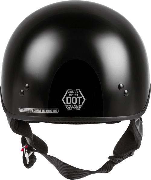 GMAX H145026 HH-45 HALF HELMET NAKED BLACK LG