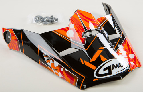 GMAX G046861 VISOR W/SCREWS HOOPER MX-46Y BLACK/ORANGE YS-YL