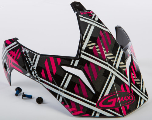 GMAX G011095 VISOR W/SCREWS PINK RIBBON RIDERS PLAID BLACK/PINK GM-11
