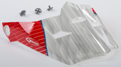 GMAX G046877 VISOR W/SCREWS COLFAX MX-46 WHITE/RED/BLUE MD-2X