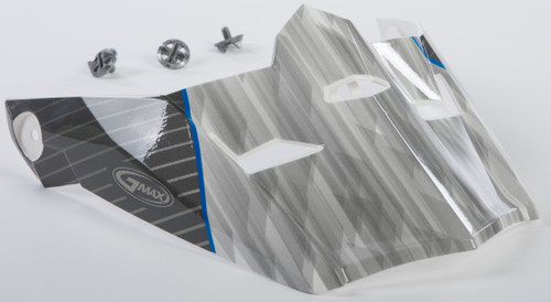 GMAX G046878 VISOR W/SCREWS COLFAX MX-46 WHITE/BLUE MD-2X