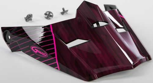 GMAX G046889 VISOR W/SCREWS COLFAX MX-46Y BLACK/HI-VIS PINK YS-YL