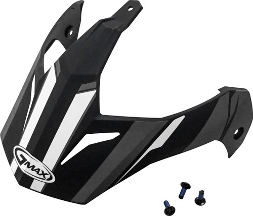 GMAX G011088 VISOR VERTICAL MATTE BLACK DARK SILVER W/SCREW GM-11