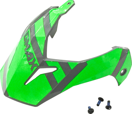 GMAX G011102 VISOR W/SCREWS TRAPPER GREY/NEON GREEN GM-11S