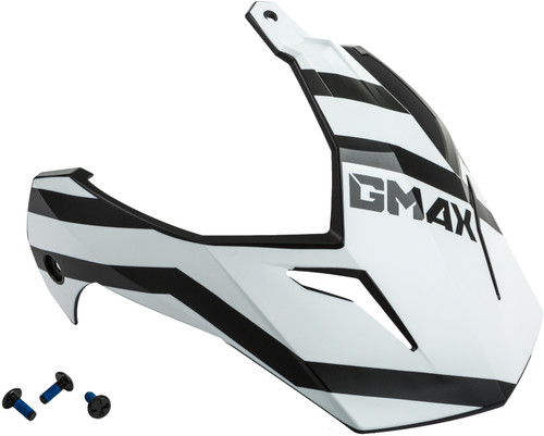 GMAX G011105 VISOR W/SCREWS TRAPPER MATTE BLACK/RED/WHITE GM-11S