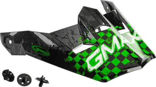 GMAX G046915 VISOR W/SCREWS ANIM8 MX-46Y ANIM8 DARK SILVER/GREEN YS-YL