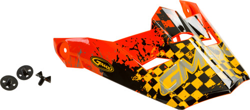 GMAX G046917 VISOR W/SCREWS ANIM8 MX-46Y ANIM8 ORANGE/YEL/SILVER YS-YL