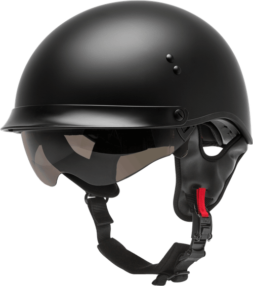 GMAX H9650075 HH-65 HALF HELMET FULL DRESSED MATTE BLACK MD
