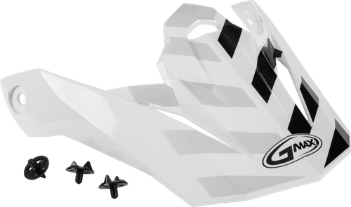 GMAX G086072 VISOR W/SCREWS FAME MX-86 WHITE/SILVER/GREY
