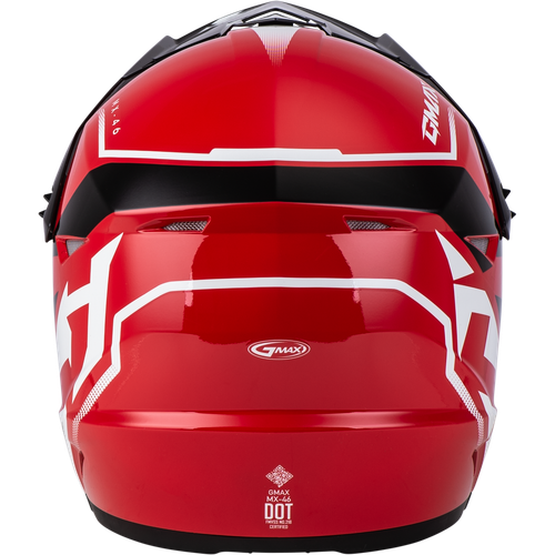 GMAX D3464755 MX-46 COMPOUND HELMET RED/BLACK/WHITE MD