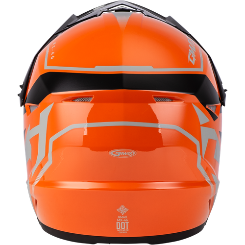 GMAX D3464285 MX-46 COMPOUND HELMET ORANGE/BLACK/GREY MD