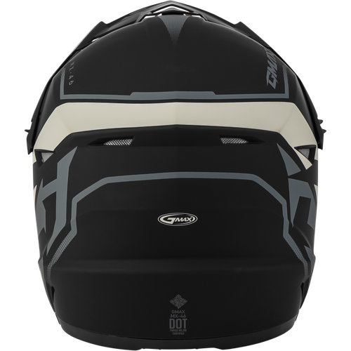 GMAX D3464424 MX-46 COMPOUND HELMET MATTE BLACK/GREY/WHITE SM