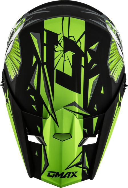 GMAX D3465221 YOUTH MX-46Y UNSTABLE HELMET MATTE BLACK/GREEN YM