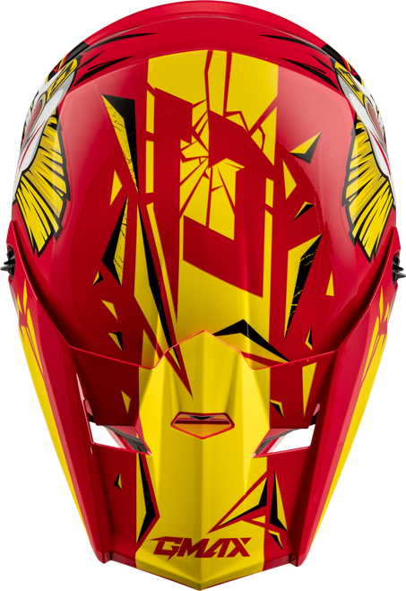 GMAX D3465232 YOUTH MX-46Y UNSTABLE HELMET RED/YELLOW YL