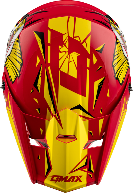 GMAX D3465231 YOUTH MX-46Y UNSTABLE HELMET RED/YELLOW YM