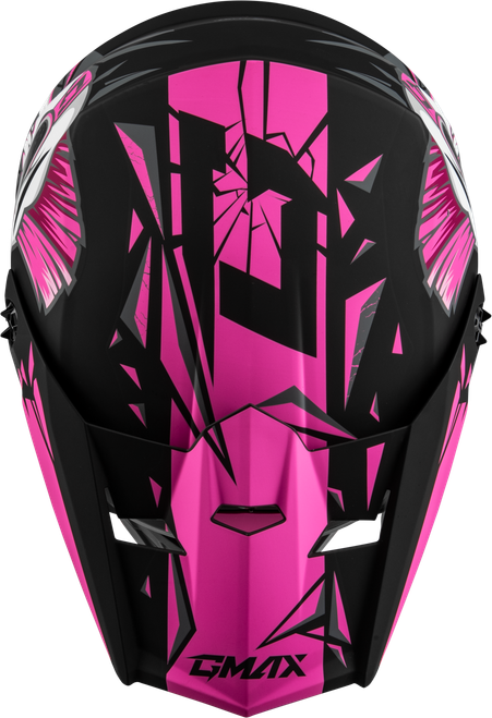 GMAX D3466172 YOUTH MX-46Y UNSTABLE HELMET MATTE BLACK/PINK YL