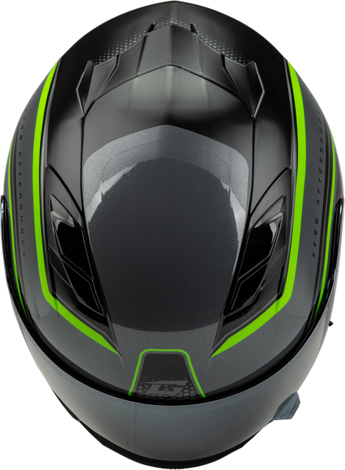 GMAX F1984766-DOT FF-98 AFTERSHOCK HELMET GREY/NEON GREEN LG