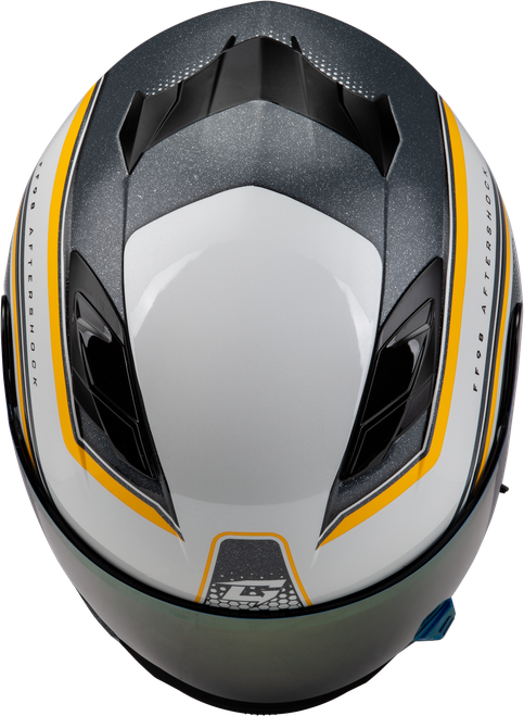 GMAX F19841033-DOT FF-98 AFTERSHOCK HELMET WHITE/METALLIC SILVER XS