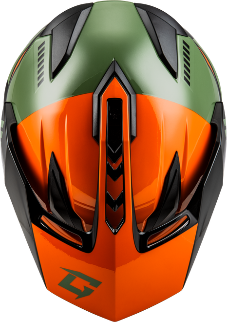 GMAX A11151188 GM-11 RONIN HELMET ORANGE/GREEN/BLACK 2X