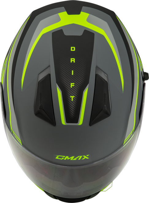 GMAX F1181337 FF-18 DRIFT HELMET MATTE GREY/HI-VIZ XL
