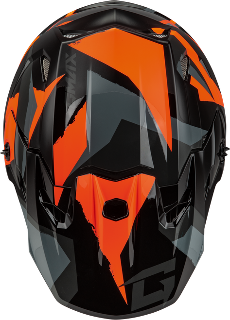 GMAX D3961497 MX-96 SPLINTER HELMET BLACK/ORANGE XL