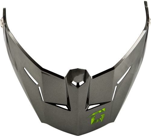 GMAX G074154 MD-74 VISOR W/SCREWS STRIKER BLK/SILVER/GREEN METAL