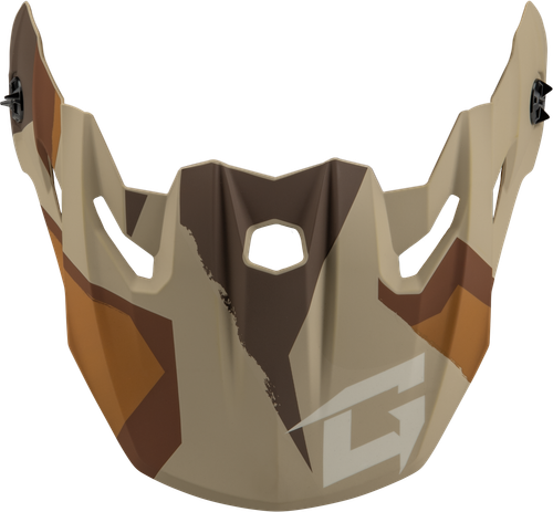 GMAX G096011 MX-96 SPLINTER VISOR W/SCREWS MATTE BRWN/TAN/WHITE