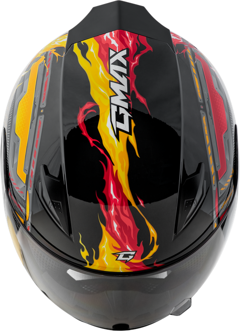 GMAX G14911150 GM-49Y CHARGE HELMET BLACK/RED/YELLOW YS