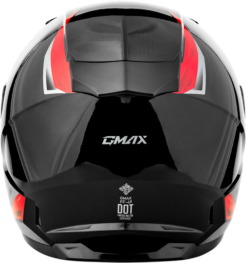 GMAX F1498158 FF-49 SYTH HELMET BLACK/RED 2X