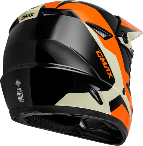 GMAX D3465495 MX-46 CYCLUS HEMET BLACK/ORANGE MD