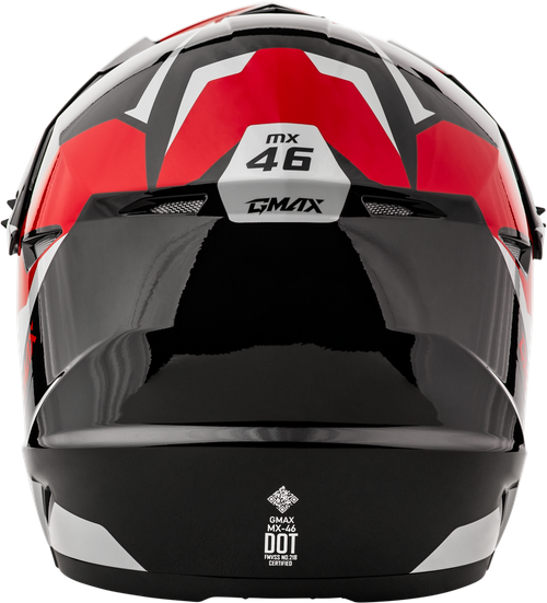 GMAX D3466152 MX-46Y CYCLUS HELMET BLACK/RED YL