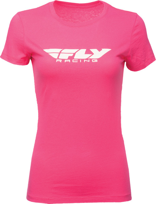 FLY RACING 356-03782X WOMEN'S FLY CORPORATE TEE RASPBERRY 2X