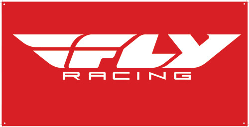 FLY RACING NEW F-RACE RED 3X6 RACING BANNER RED 3' X 6'