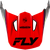 FLY RACING 73-8693 KINETIC RALLY HELMET VISOR RED/BLACK/WHITE XS/SM