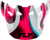 FLY RACING 73-4366VS FORMULA CC VIBE VISOR WHITE/PINK/BLUE YL/SM