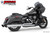 Freedom Performance HARLEY TOURING 4.5" 2 STEPPED UNION 2-INTO-1 SYSTEM with LEFT SIDE GHOST PIPE 2017-PRESENT (SPECIAL ORDER) - HD01769 - CHROME / SLASH / PITCH BLACK