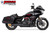 Freedom Performance HARLEY TOURING 4.5" 2 STEPPED MID UNION 2-INTO-1 TURNOUT BUNDLE 2017-PRESENT - HD02341 - BLACK / SLASH / SOLID GOLD