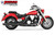 Freedom Performance YAMAHA V-STAR 1300 COMBAT FLUTED 2-INTO-1 2007-2020 - MY00177 - BLACK / SCULPTED BLACK
