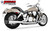 Freedom Performance HONDA VTX1300 COMBAT FLUTED 2-INTO-1 2003 TO 2009 - MH00022 - CHROME / SCULPTED BLACK