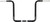 HARDDRIVE 21-568SB 1.25" BAGGER APE-HANGER 12" GLOSS BLACK CABLE