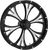 RC COMPONENTS 23750-9031-102E Majestic Eclipse One-Piece Forged Aluminum Wheel - Majestic Eclipse Front Dual Disc/without ABS Black Eclipse 23x3.75 '08-'23 FLT