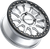 RACELINE WHEELS A14SB-77037+25 Alpha Beadlock Wheel - Alpha Front/Rear Hyper Silver/with Black Ring 17x7 4/137 +25 mm