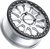 RACELINE WHEELS A14SB-77037+40 Alpha Beadlock Wheel - Alpha Front/Rear Hyper Silver/with Black Ring 17x7 4/137 +40 mm