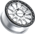 RACELINE WHEELS A14SB-77056+25 Alpha Beadlock Wheel - Alpha Front/Rear Hyper Silver/with Black Ring 17x7 4/156 +25 mm