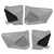 PRO ARMOR P1910D003SSM TRADITIONAL HALF DOORS SPARKLE SILVER METALLIC