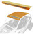 PRO ARMOR P141R124GMM ASYLUM ROOF W/REAR LIGHT & LT BAR PCKT GOLD MATTE METAL