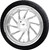 Coastal Moto Hurricane 3D Rear Right Wheel - Chrome (18") | Falken Tire (215/45ZR18) [PKGHURR187TCH]