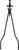 CYCLE VISIONS Sissy Bar Stick - Black - 30" Daggertude - Wide [CV8009B]